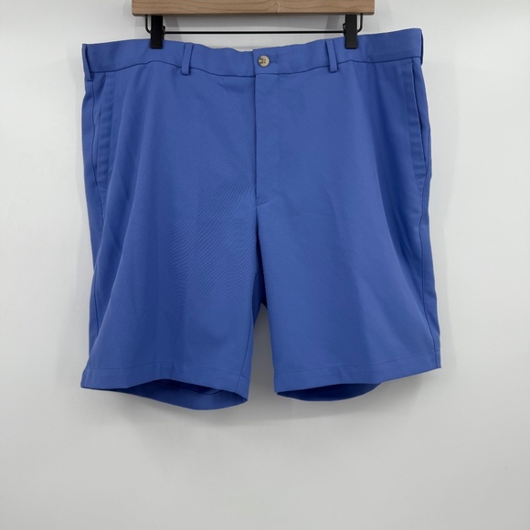 Peter Millar Shorts Men 40 Blue Golf Salem Performance Wear Flat Front Stretch